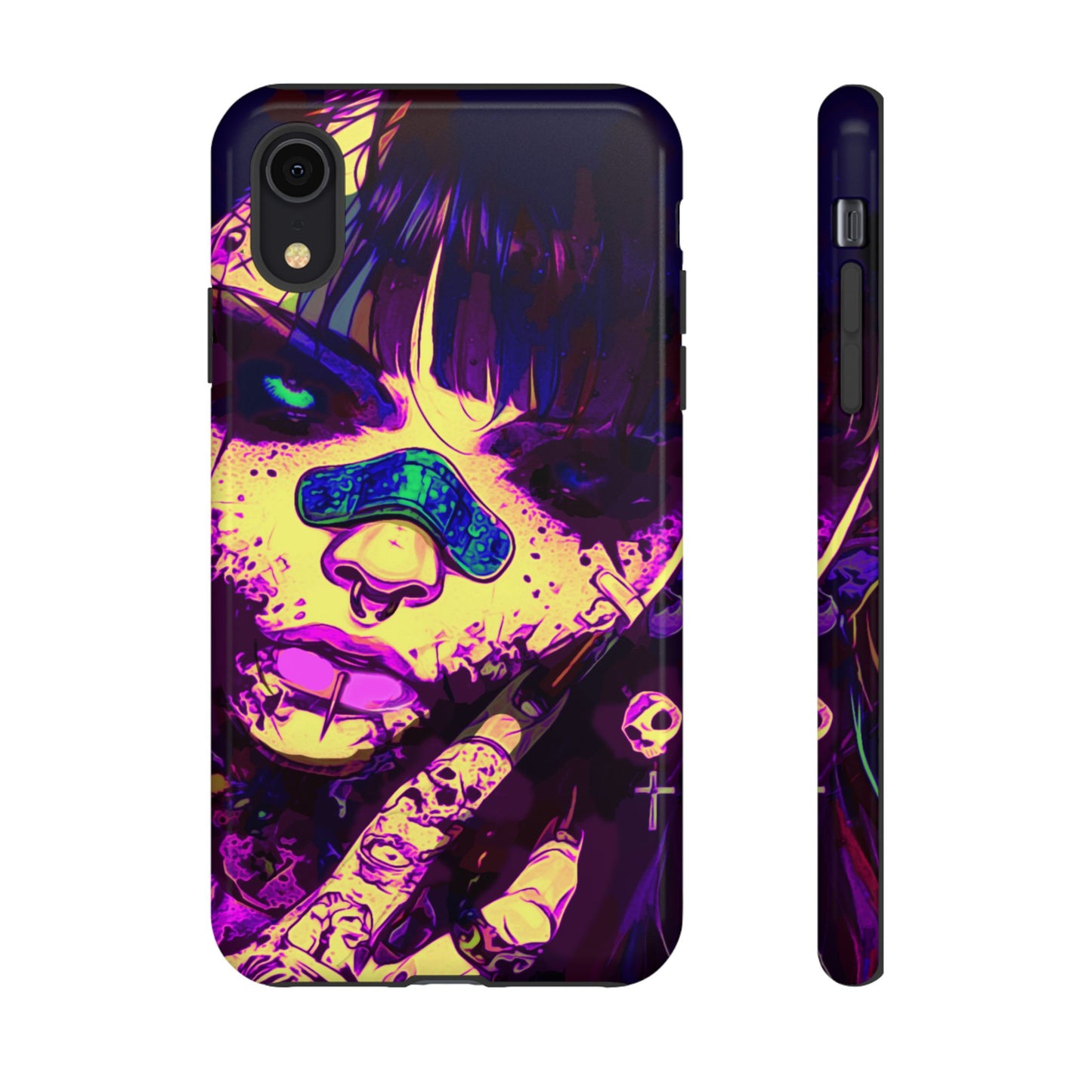 Punk Bandaid Girl Tough Phone Case