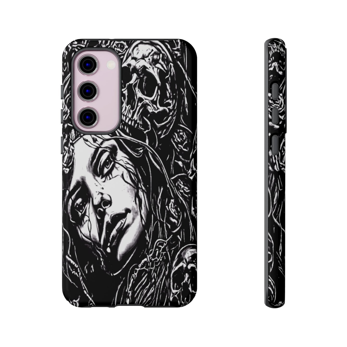 Woman And Roses Tough Phone Case