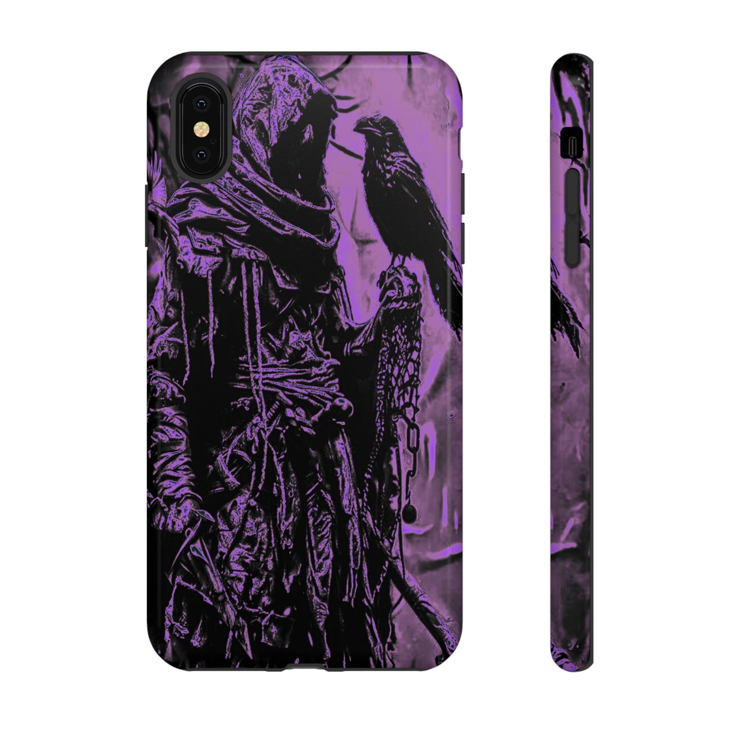 Hooded Figure With Raven Tough Phone Case