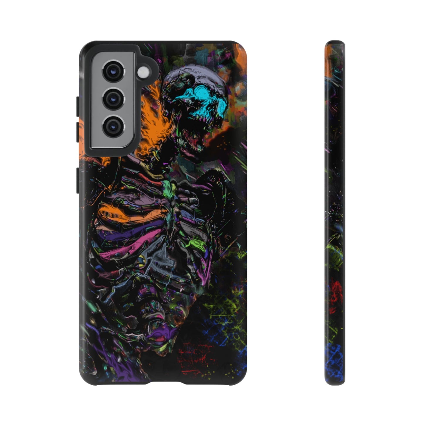 Flaming Skeleton Tough Phone Case