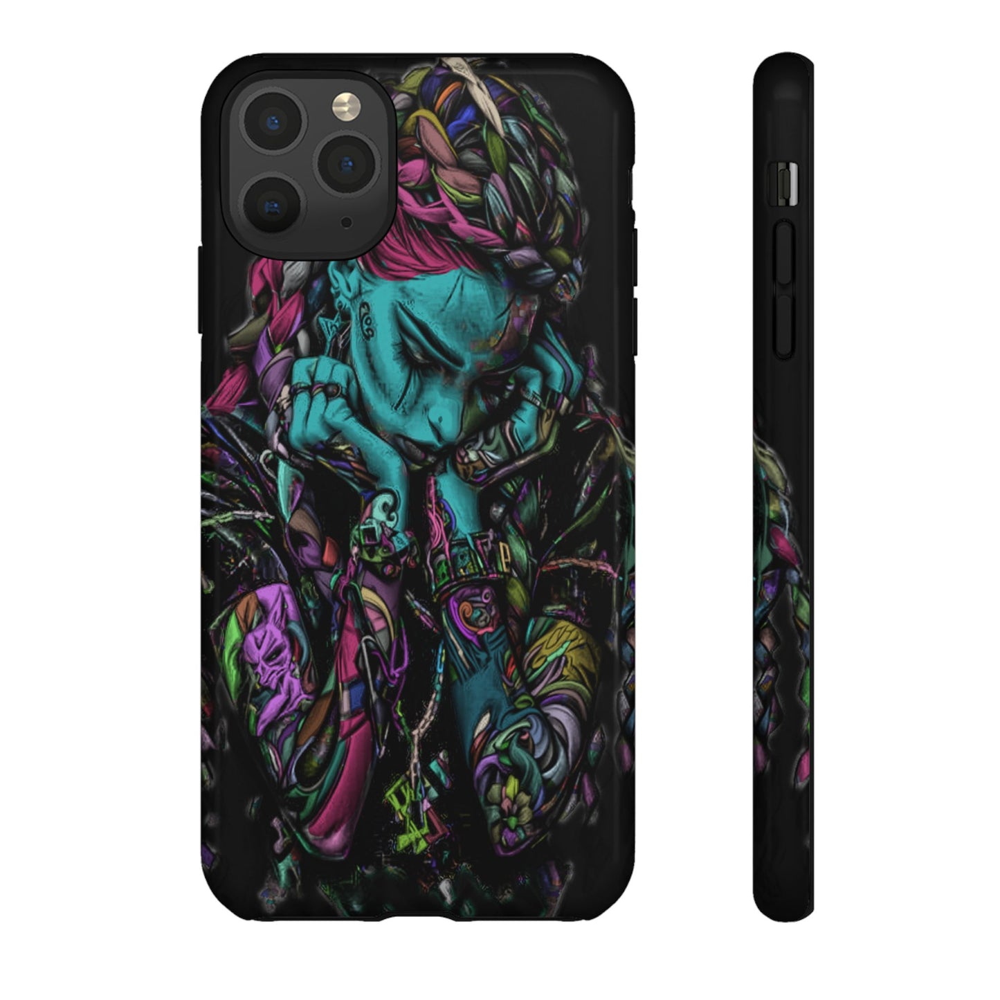 Girl With Braides Tough Phone Case