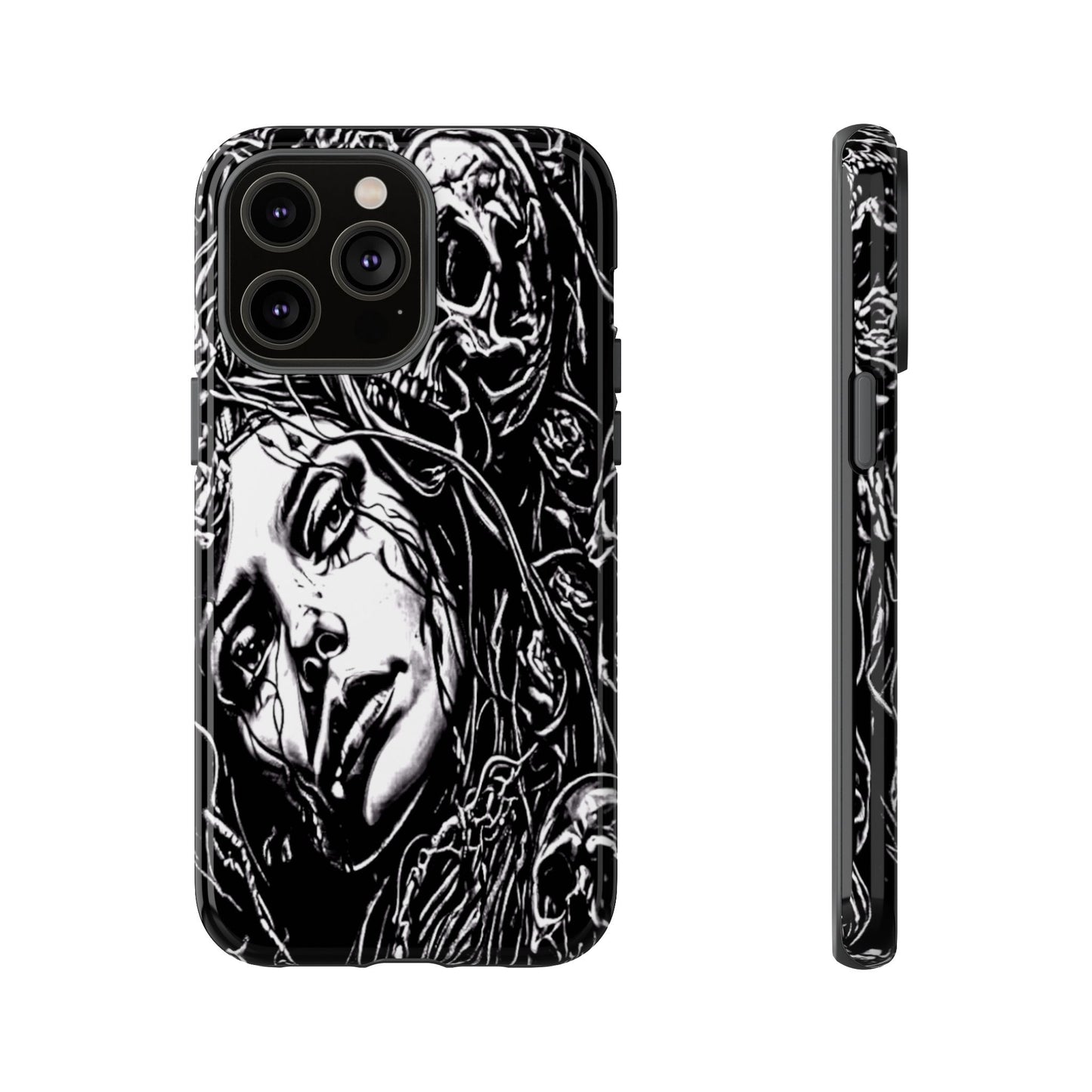 Woman And Roses Tough Phone Case