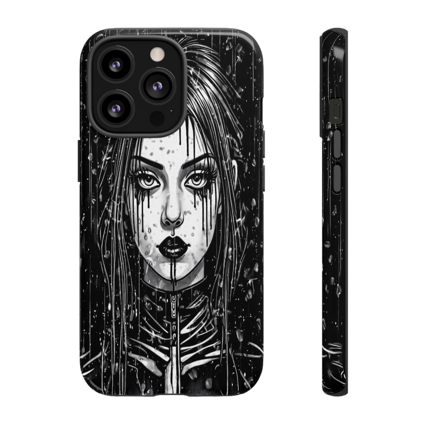 Mascara Goth Girl Tough Phone Case