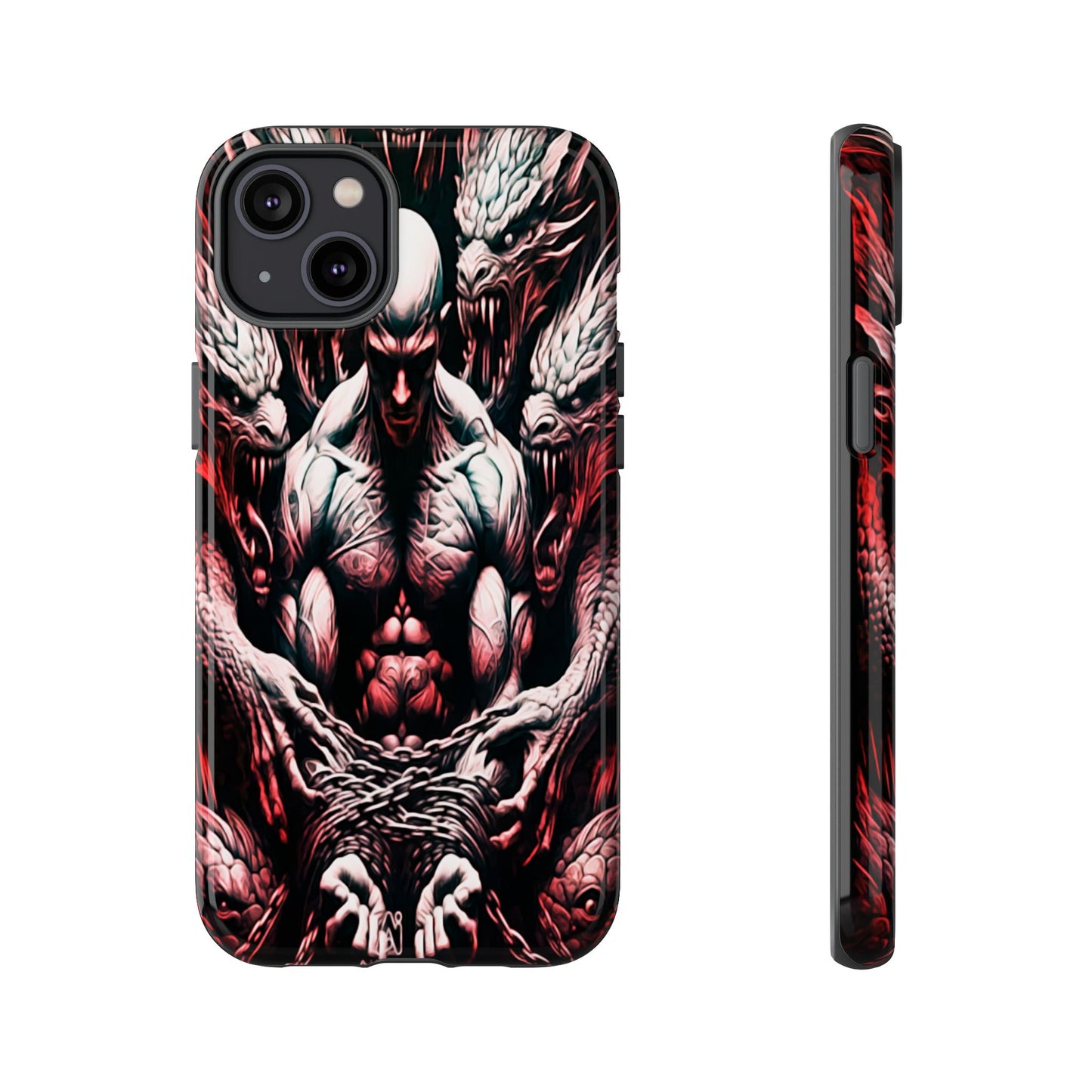 Chained Man With Dragons Tough Phone Case