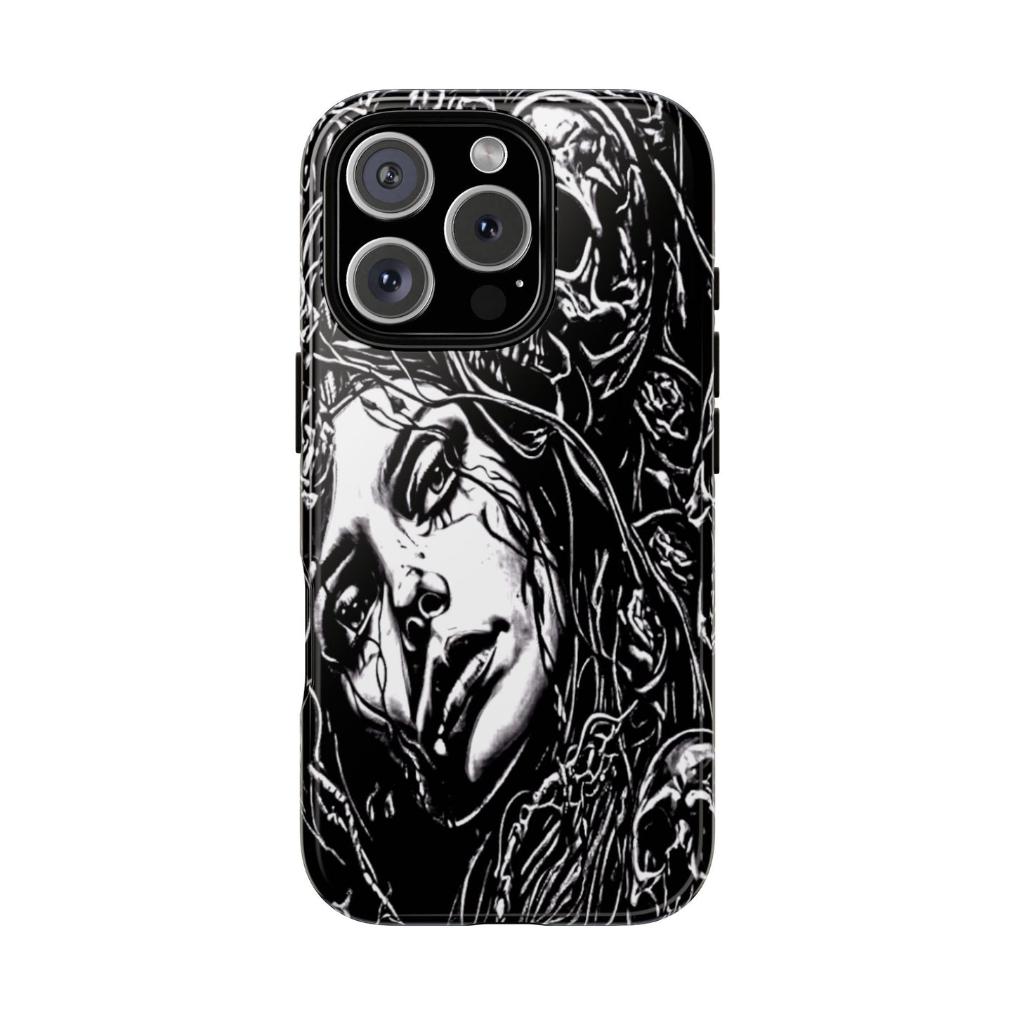 Woman And Roses Tough Phone Case