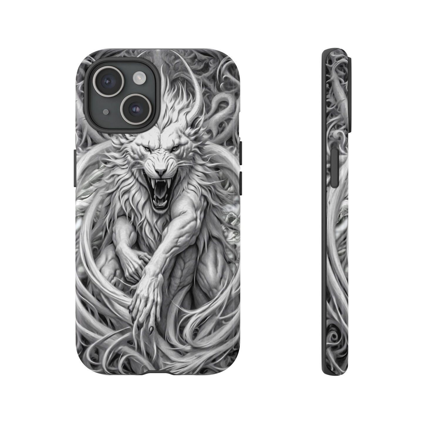 White Lion Beast Tough Phone Case