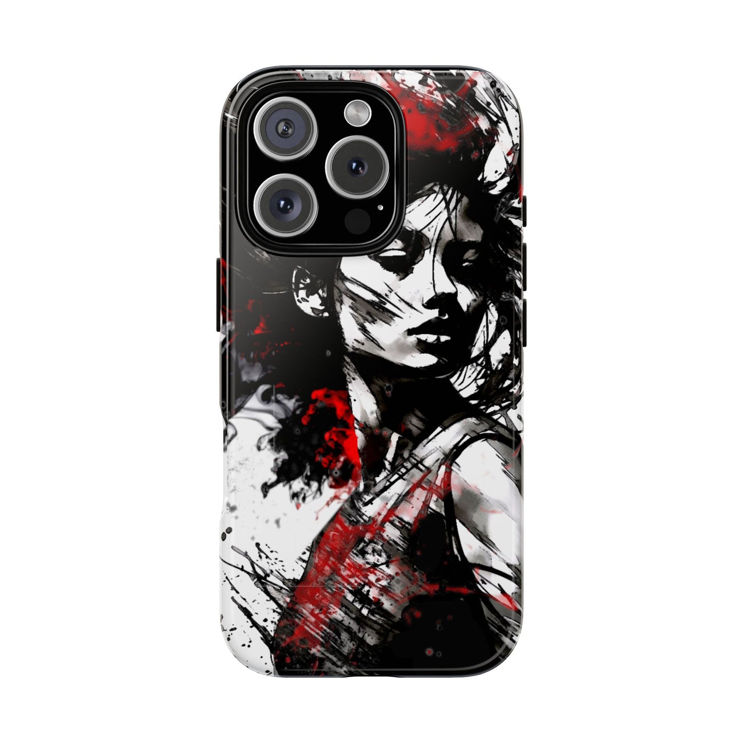 Paint Splatter Girl Tough Phone Case