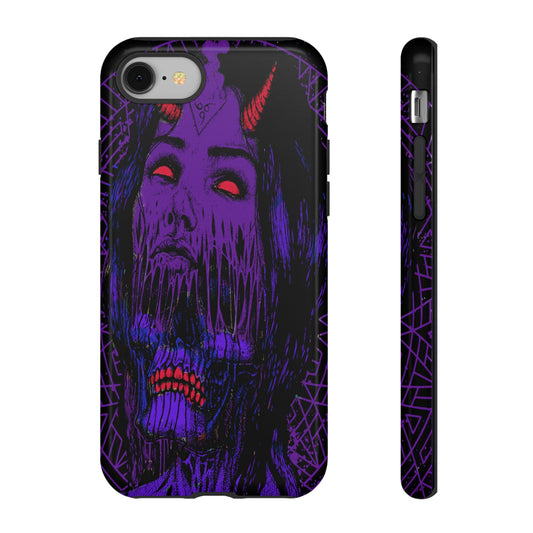 Melting Devil Girl Face Tough Phone Case