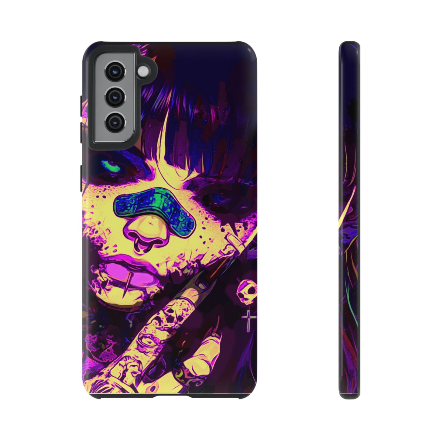 Punk Bandaid Girl Tough Phone Case