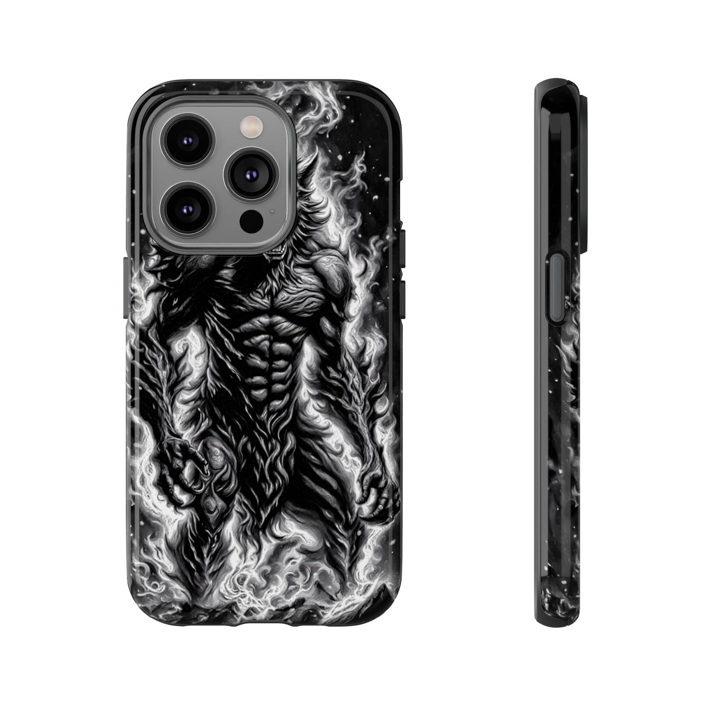 Wolf On Fire Tough Phone Case