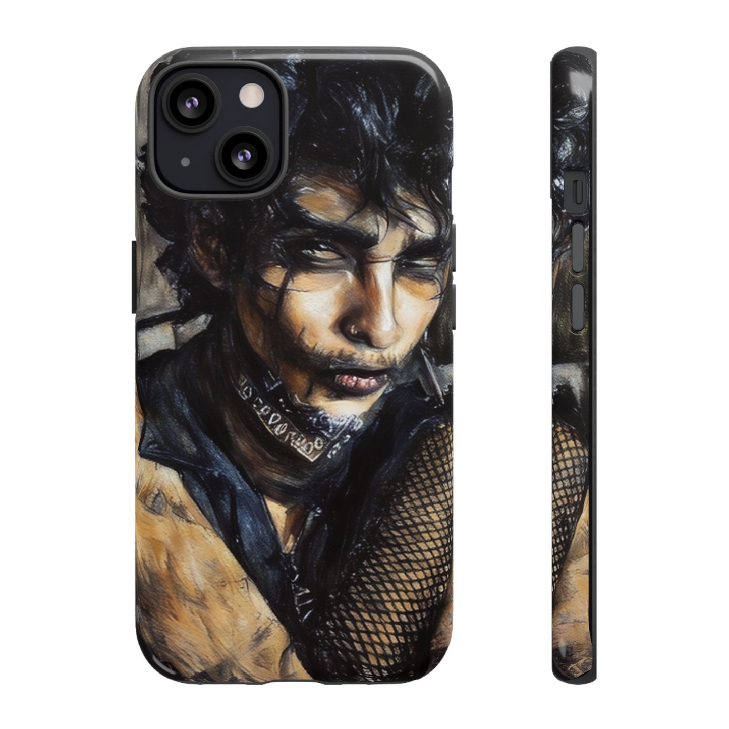 Serene Goth Boy Tough Phone Case