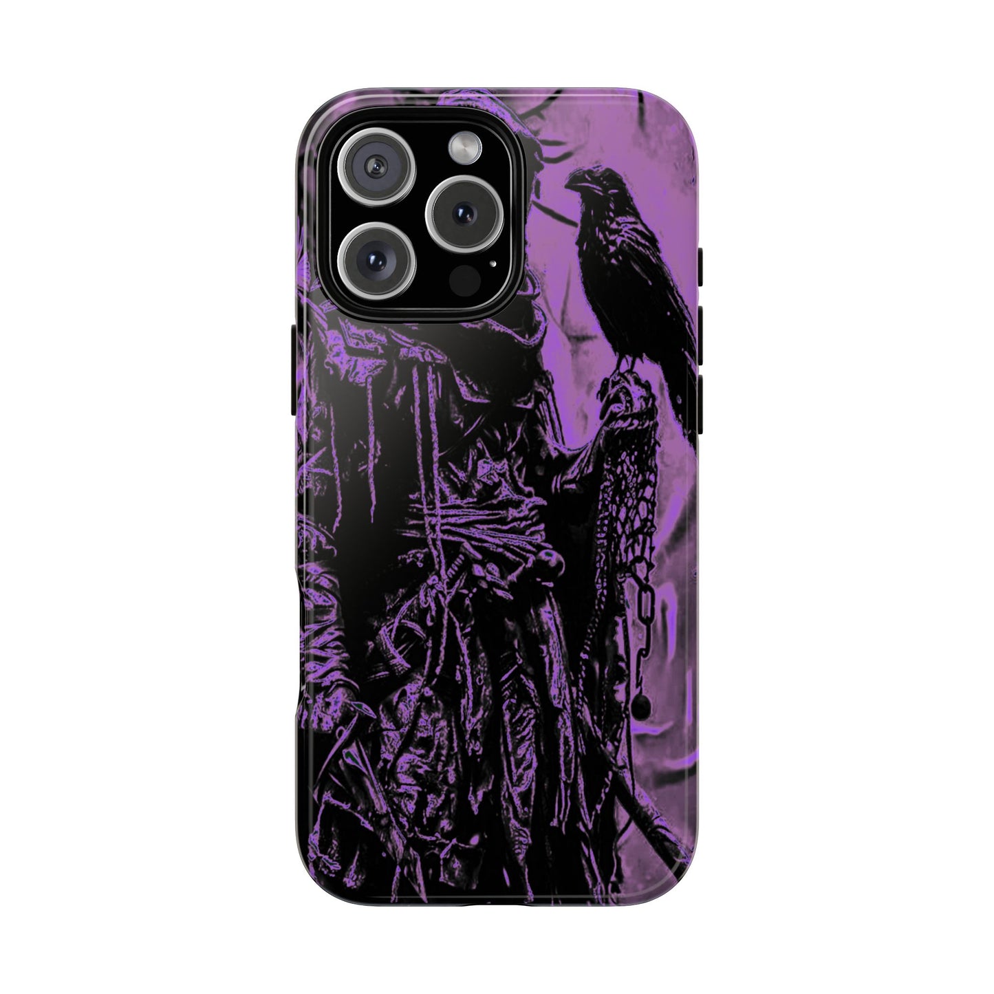 Hooded Figure With Raven Tough Phone Case