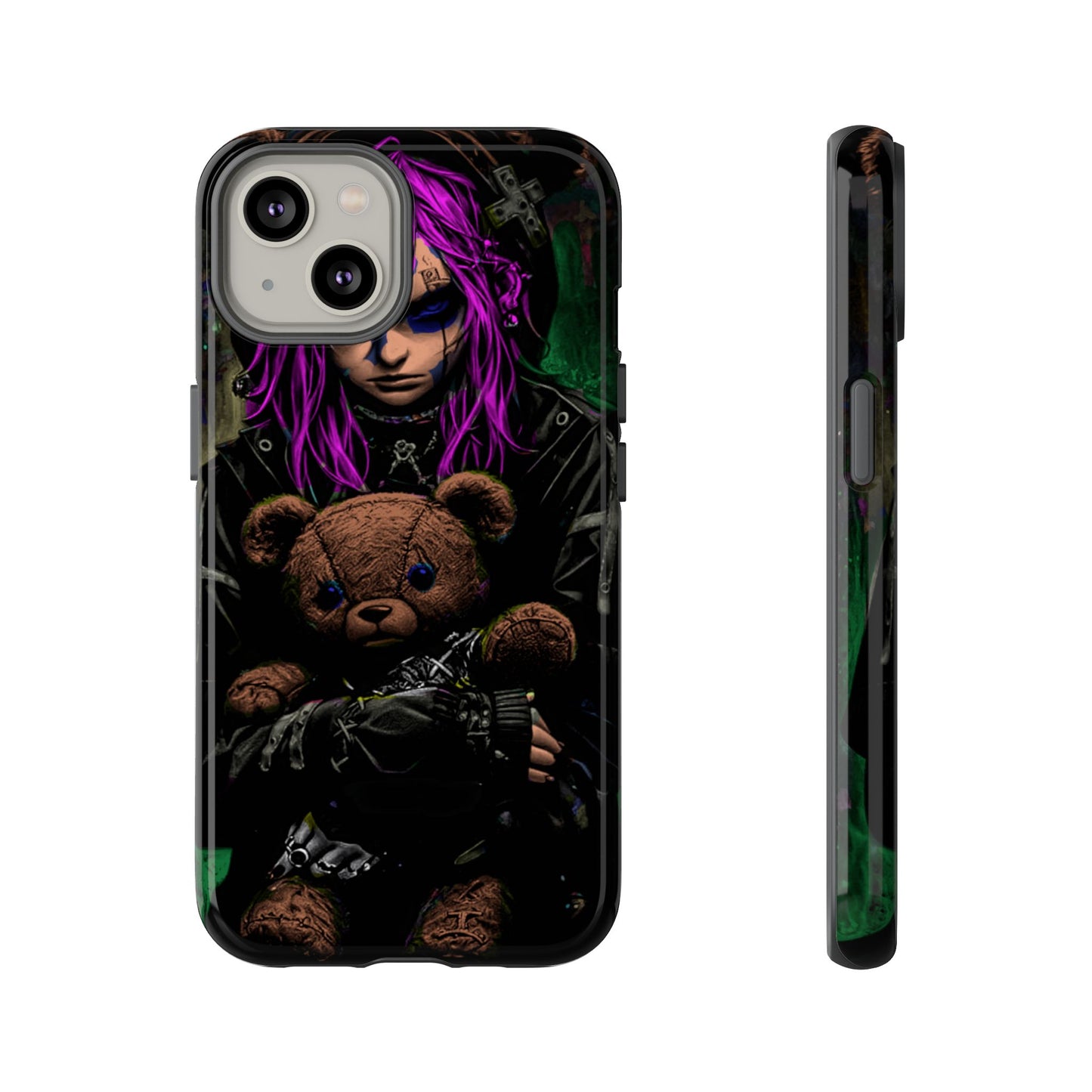 Girl And Teddy Tough Phone Case