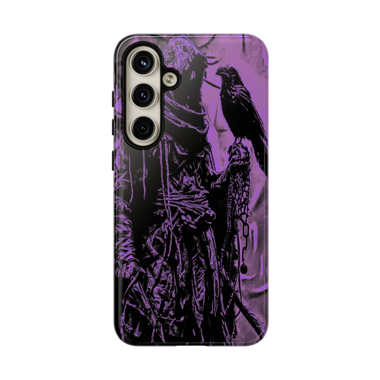 Hooded Figure With Raven Tough Phone Case