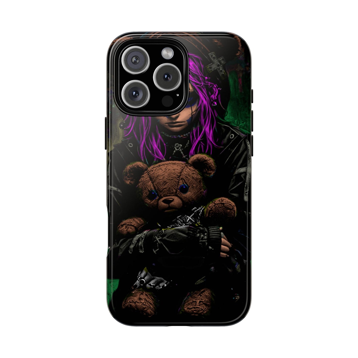 Girl And Teddy Tough Phone Case