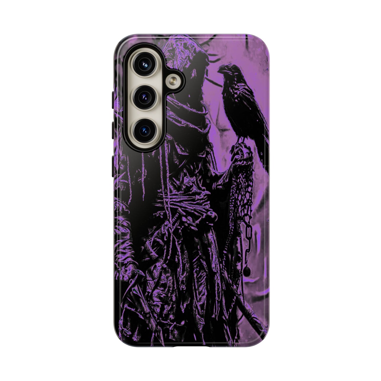 Hooded Figure With Raven Tough Phone Case