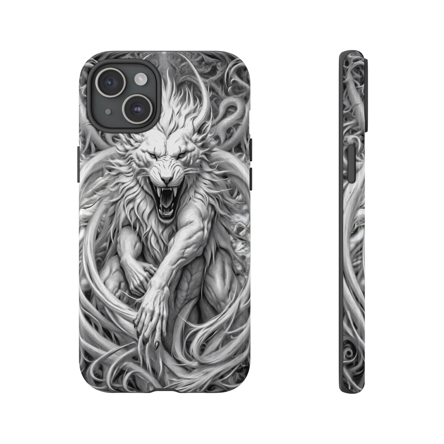 White Lion Beast Tough Phone Case