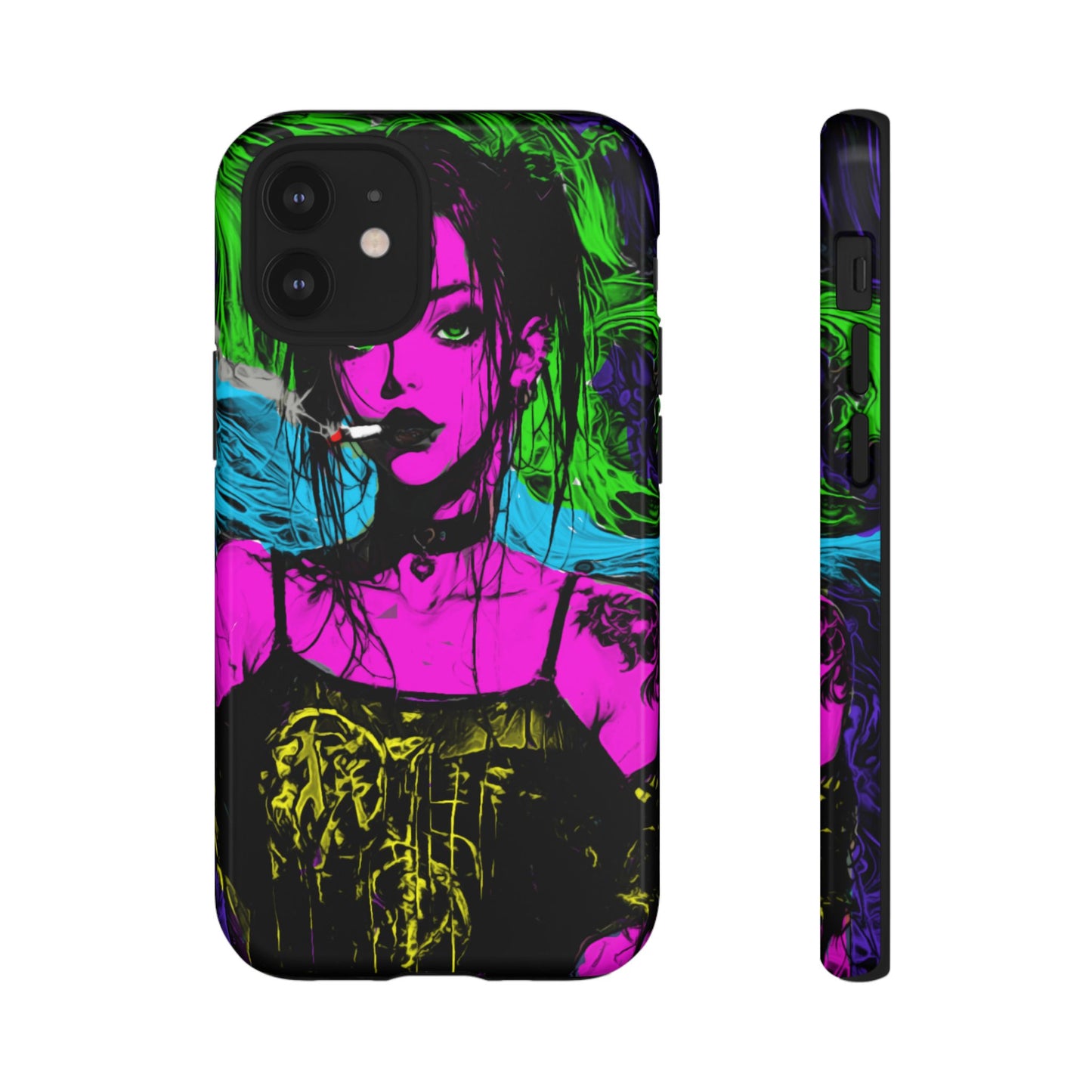 Smoking Girl Tough Phone Case