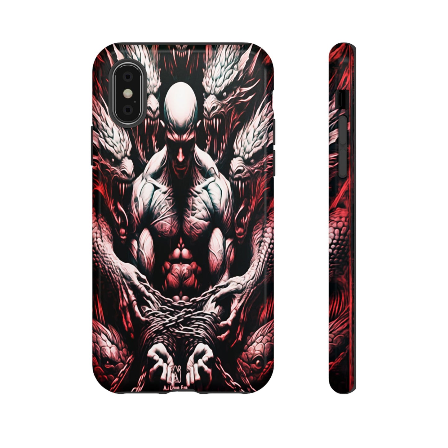 Chained Man With Dragons Tough Phone Case