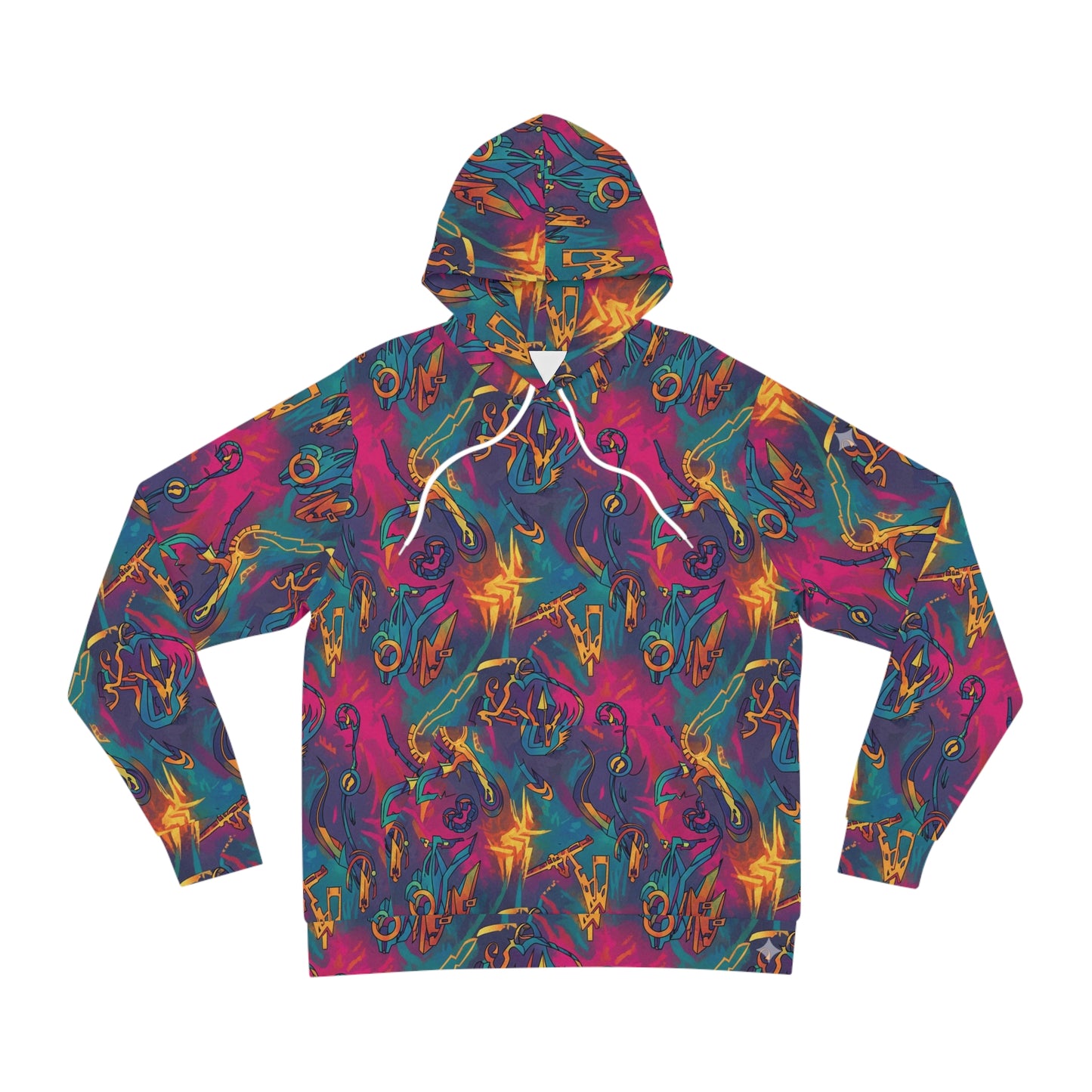 Abstract Neon Swirl Hoodie
