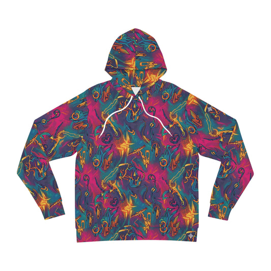 Abstract Neon Swirl Hoodie