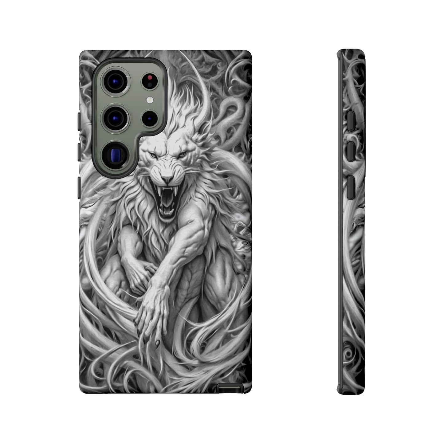 White Lion Beast Tough Phone Case