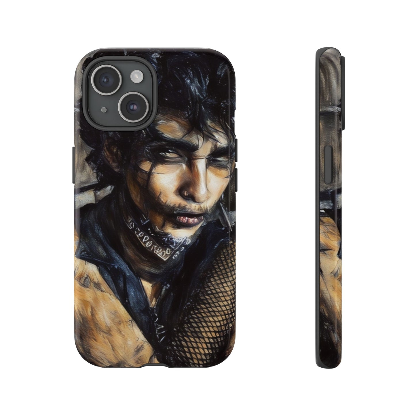 Serene Goth Boy Tough Phone Case