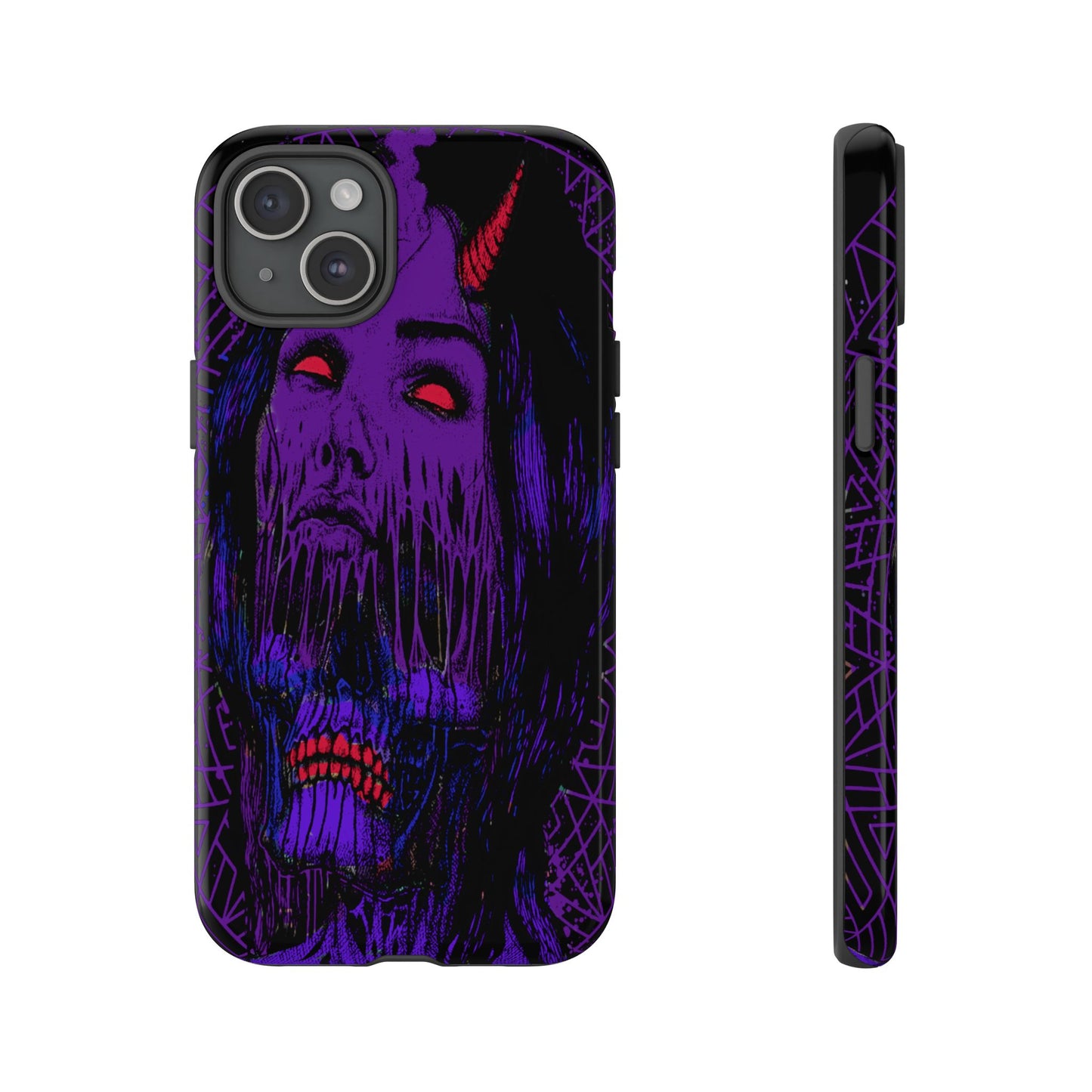 Melting Devil Girl Face Tough Phone Case