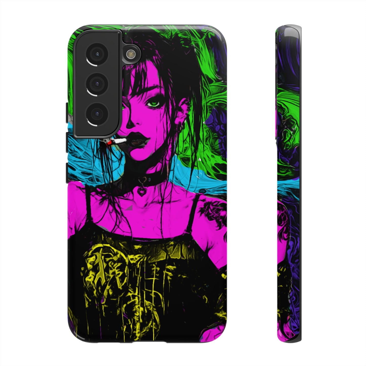 Smoking Girl Tough Phone Case