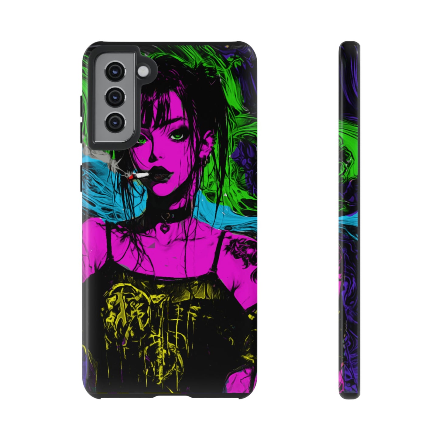 Smoking Girl Tough Phone Case