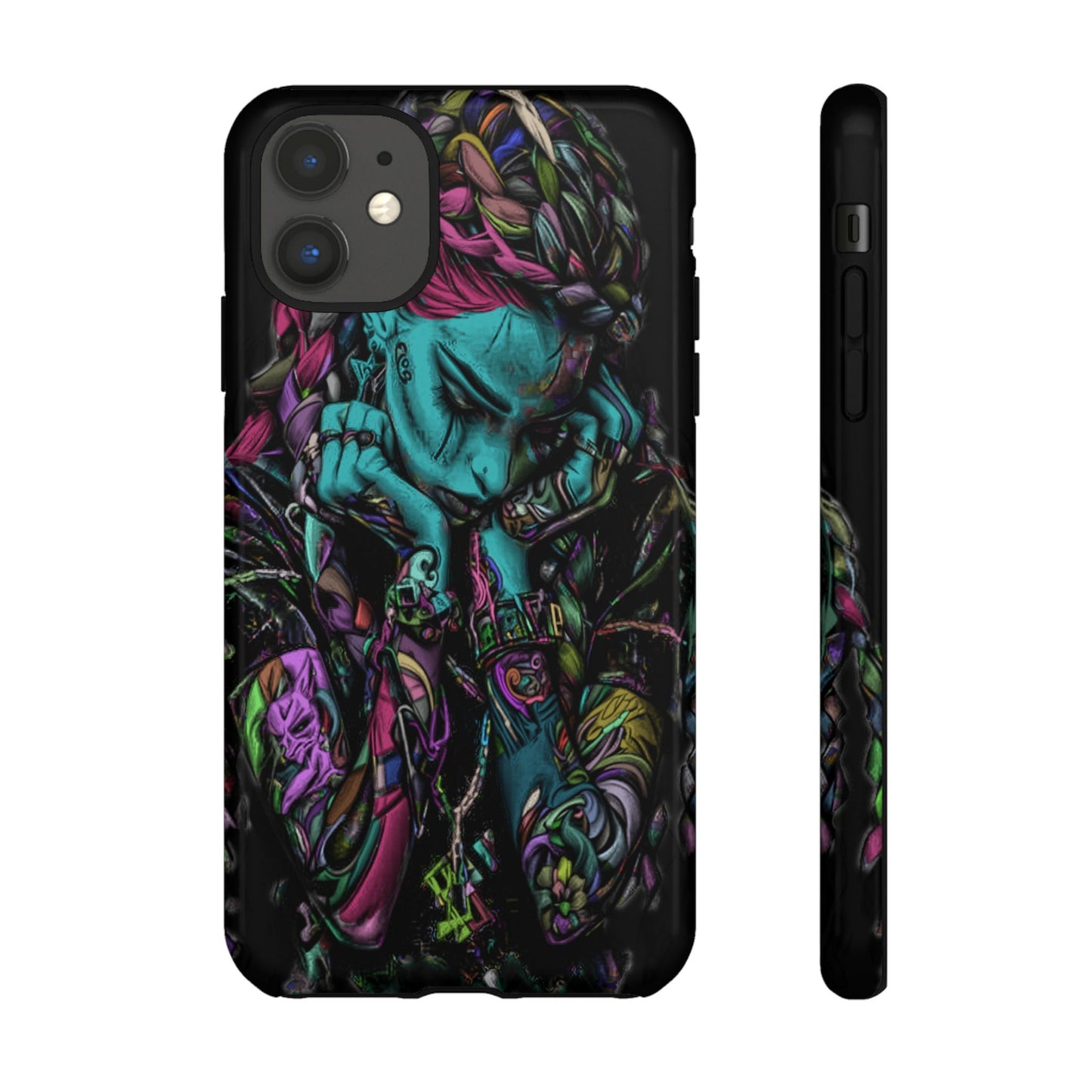 Girl With Braides Tough Phone Case