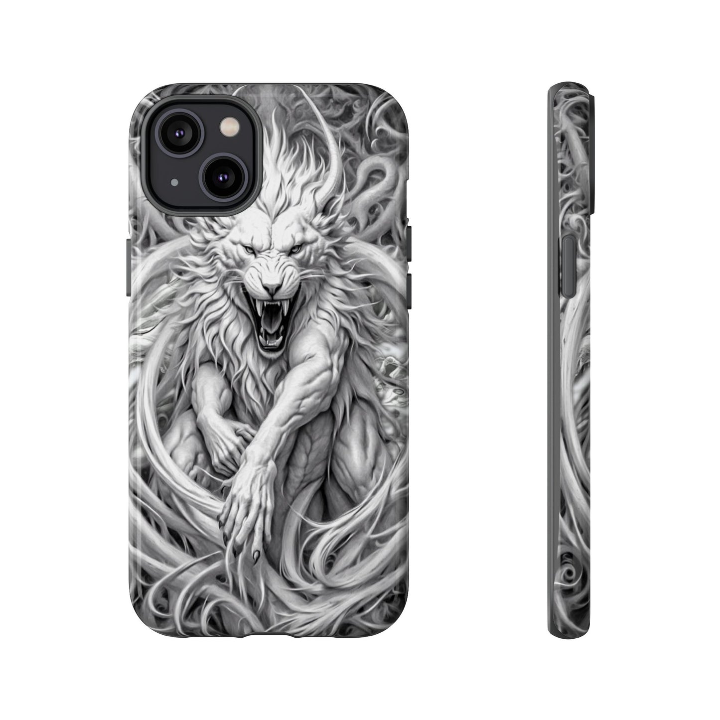 White Lion Beast Tough Phone Case