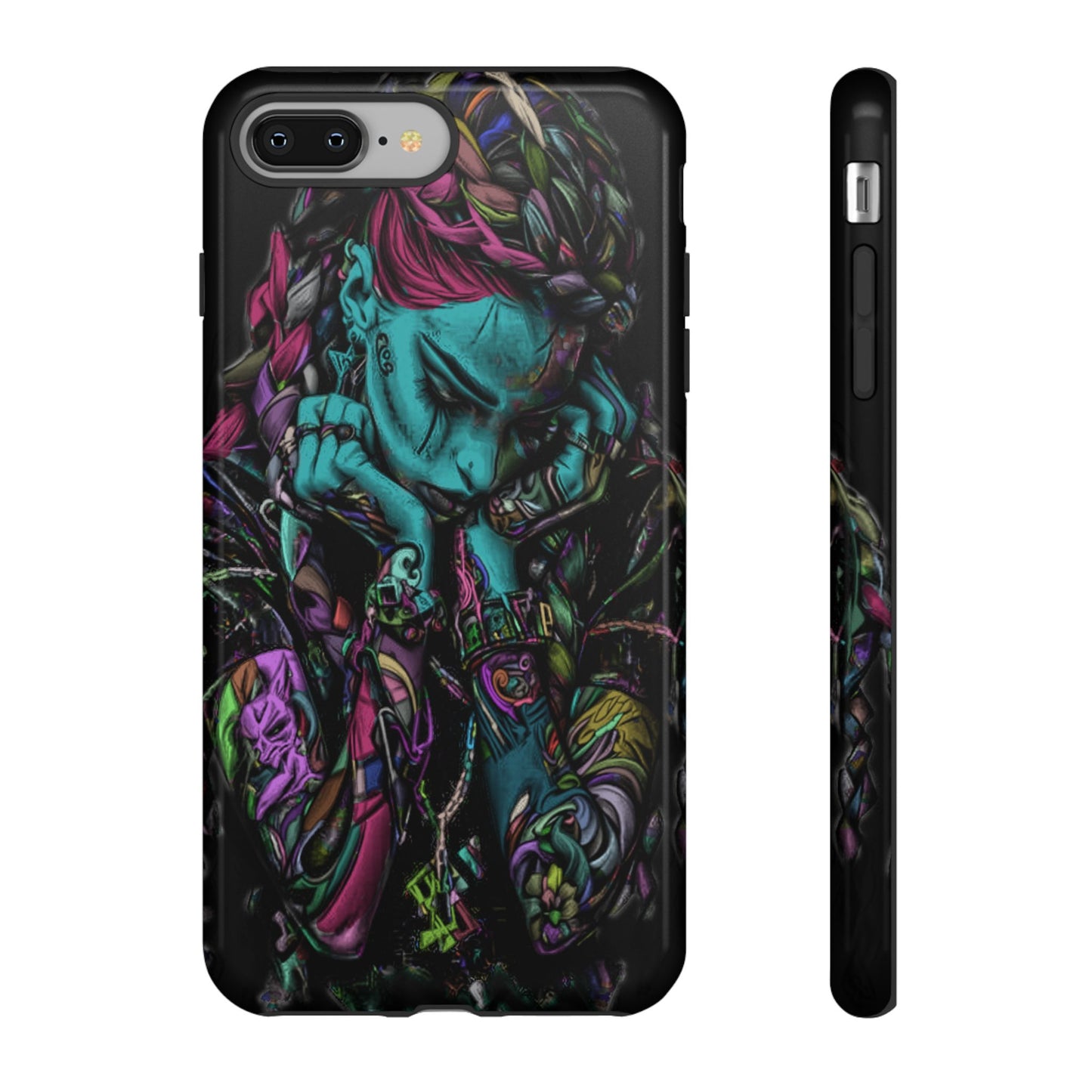 Girl With Braides Tough Phone Case