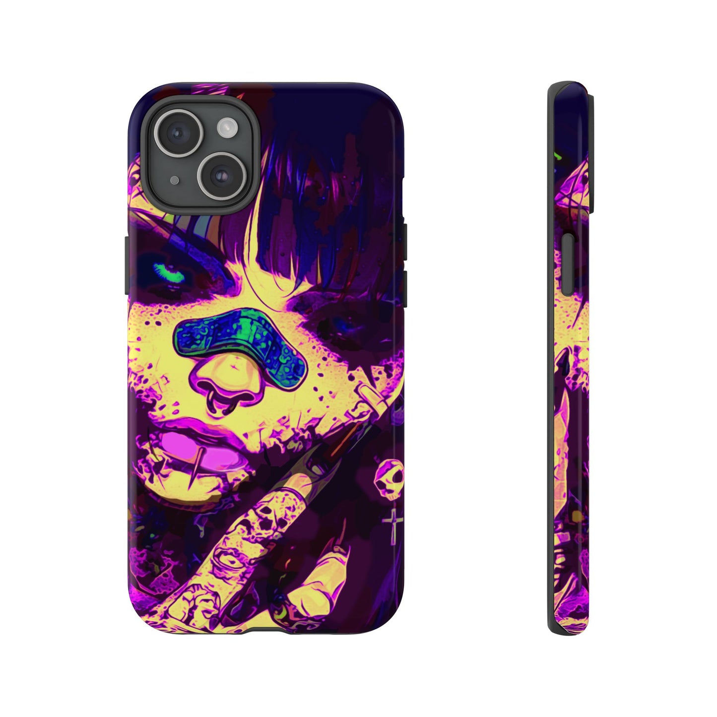 Punk Bandaid Girl Tough Phone Case