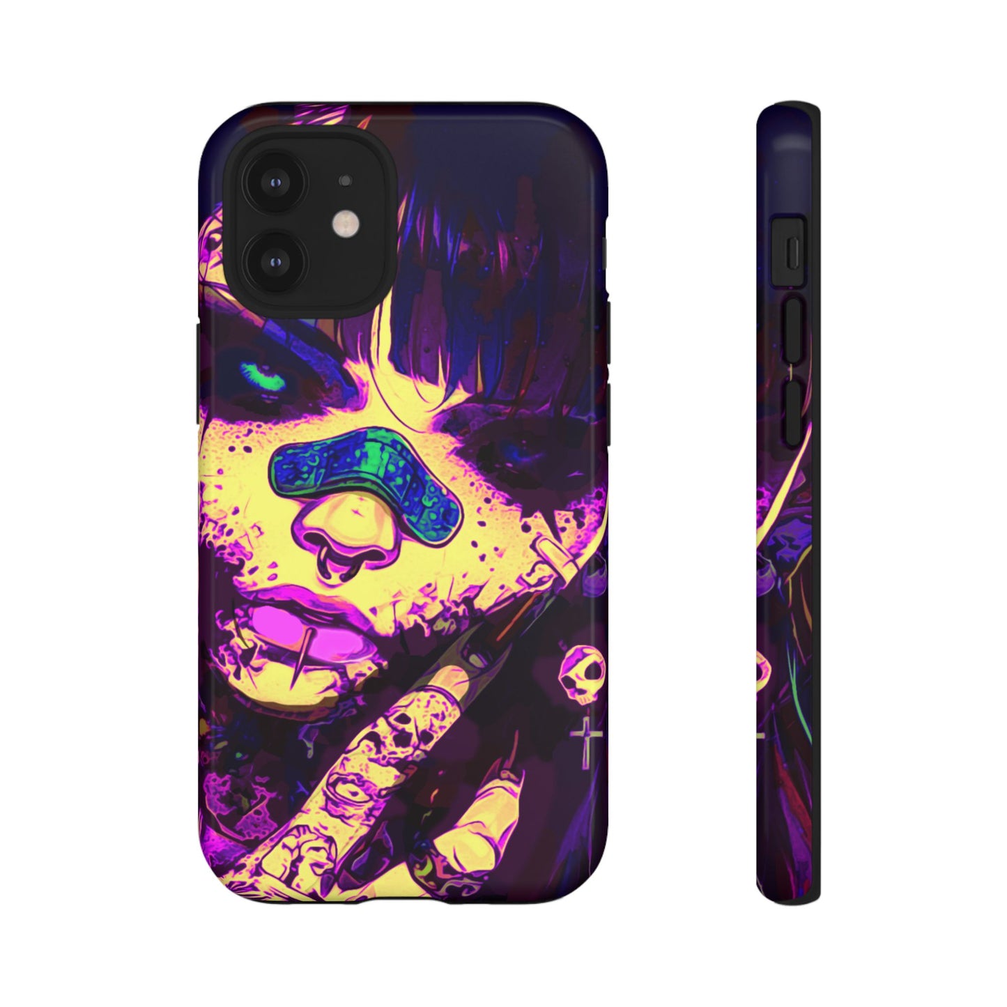 Punk Bandaid Girl Tough Phone Case