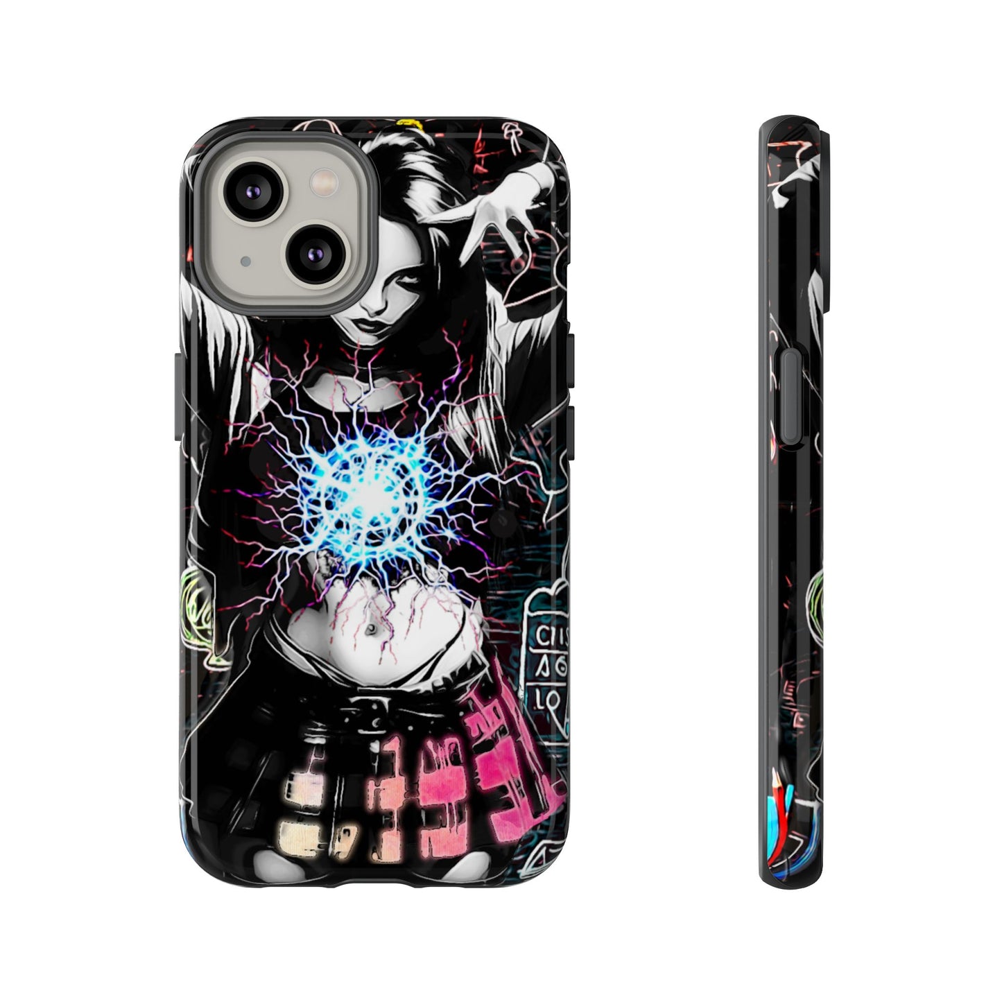 School Girl Lightning Orb Tough Phone Case