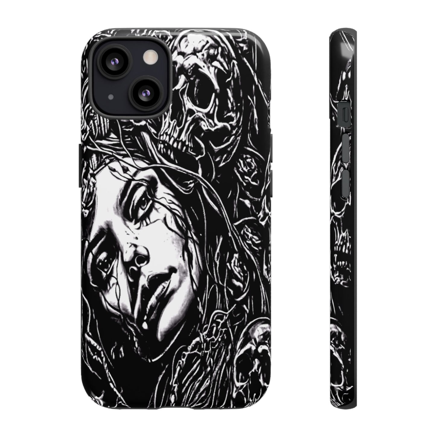 Woman And Roses Tough Phone Case