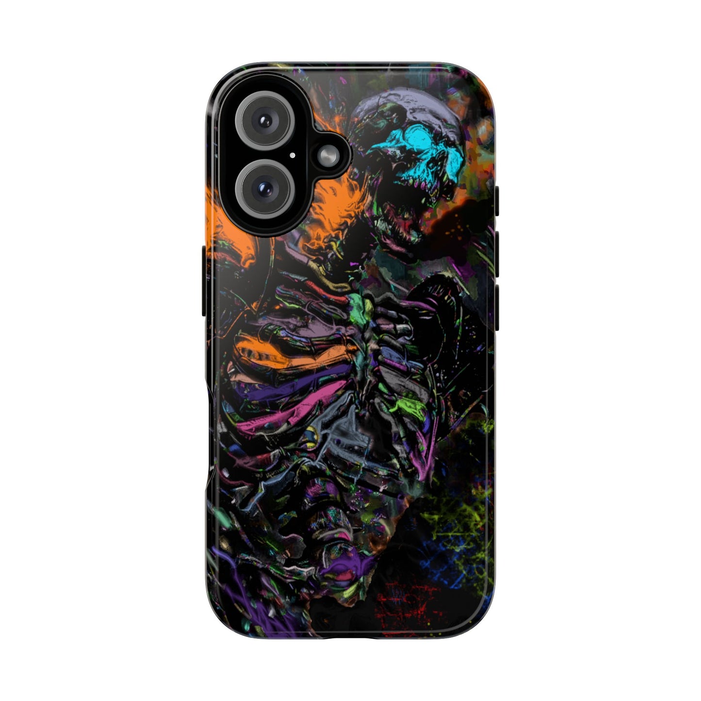 Flaming Skeleton Tough Phone Case