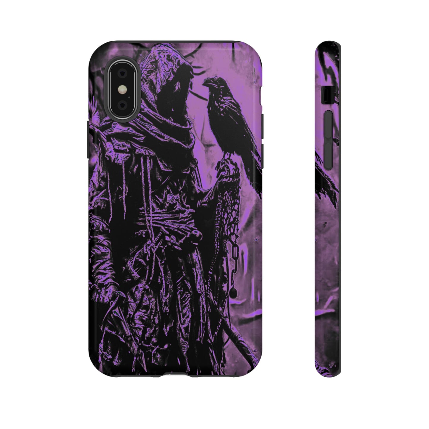 Hooded Figure With Raven Tough Phone Case