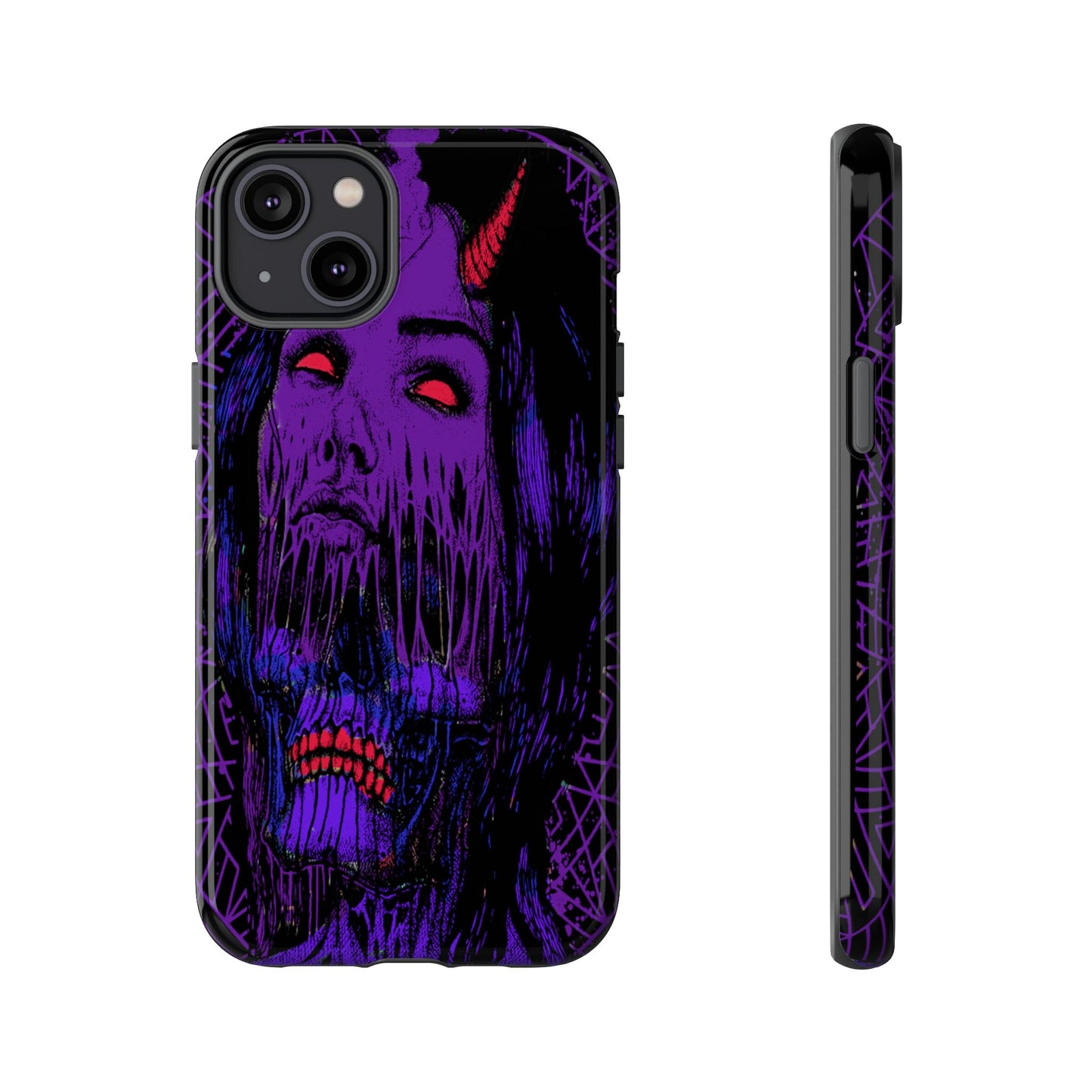 Melting Devil Girl Face Tough Phone Case