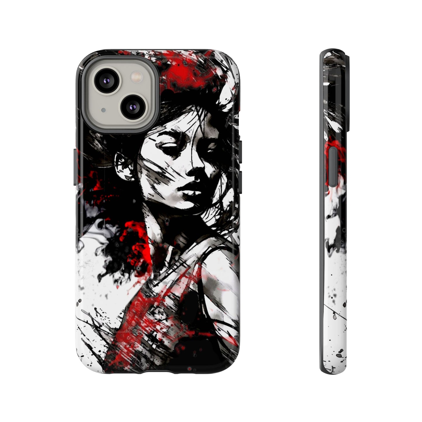 Paint Splatter Girl Tough Phone Case