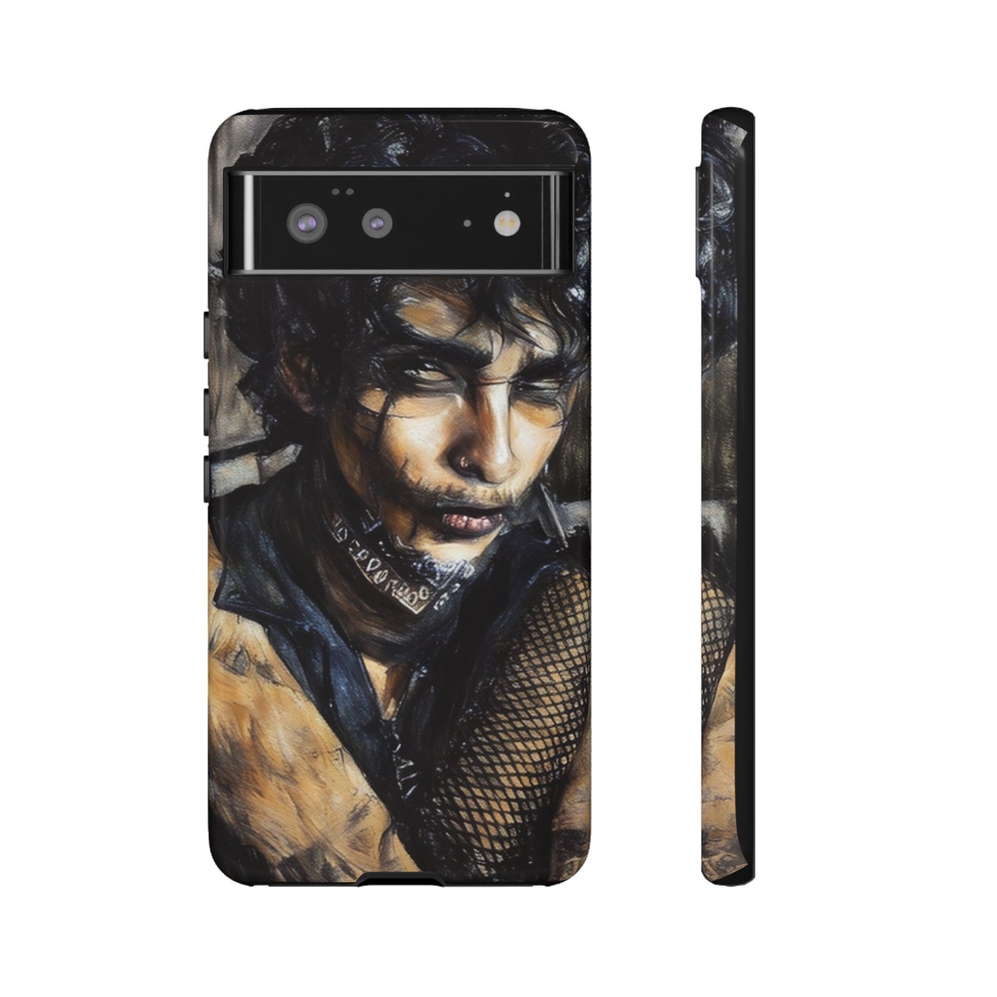 Serene Goth Boy Tough Phone Case