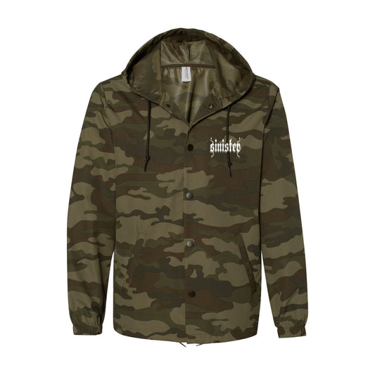 Sinister Forest Camo Water-Resistant Windbreaker