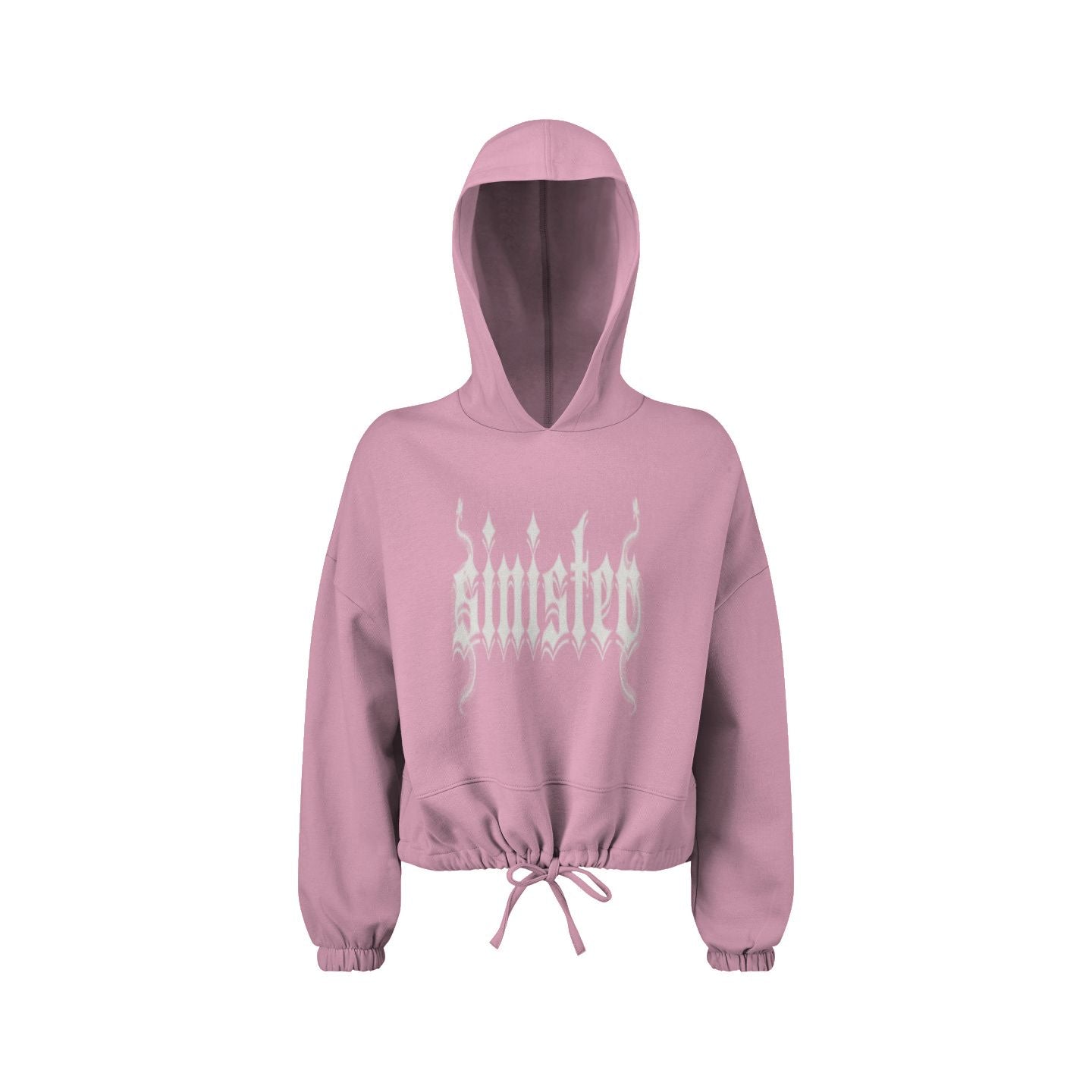 Sinister Ladies' Cropped Oversize Hooded Sweatshirt