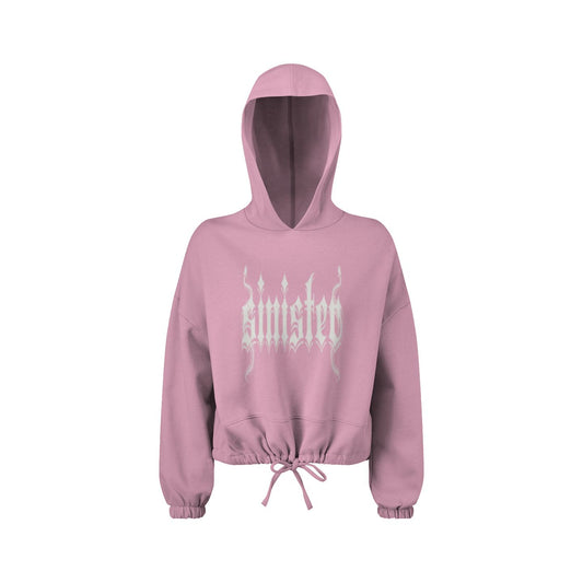 Sinister Ladies' Cropped Oversize Hooded Sweatshirt