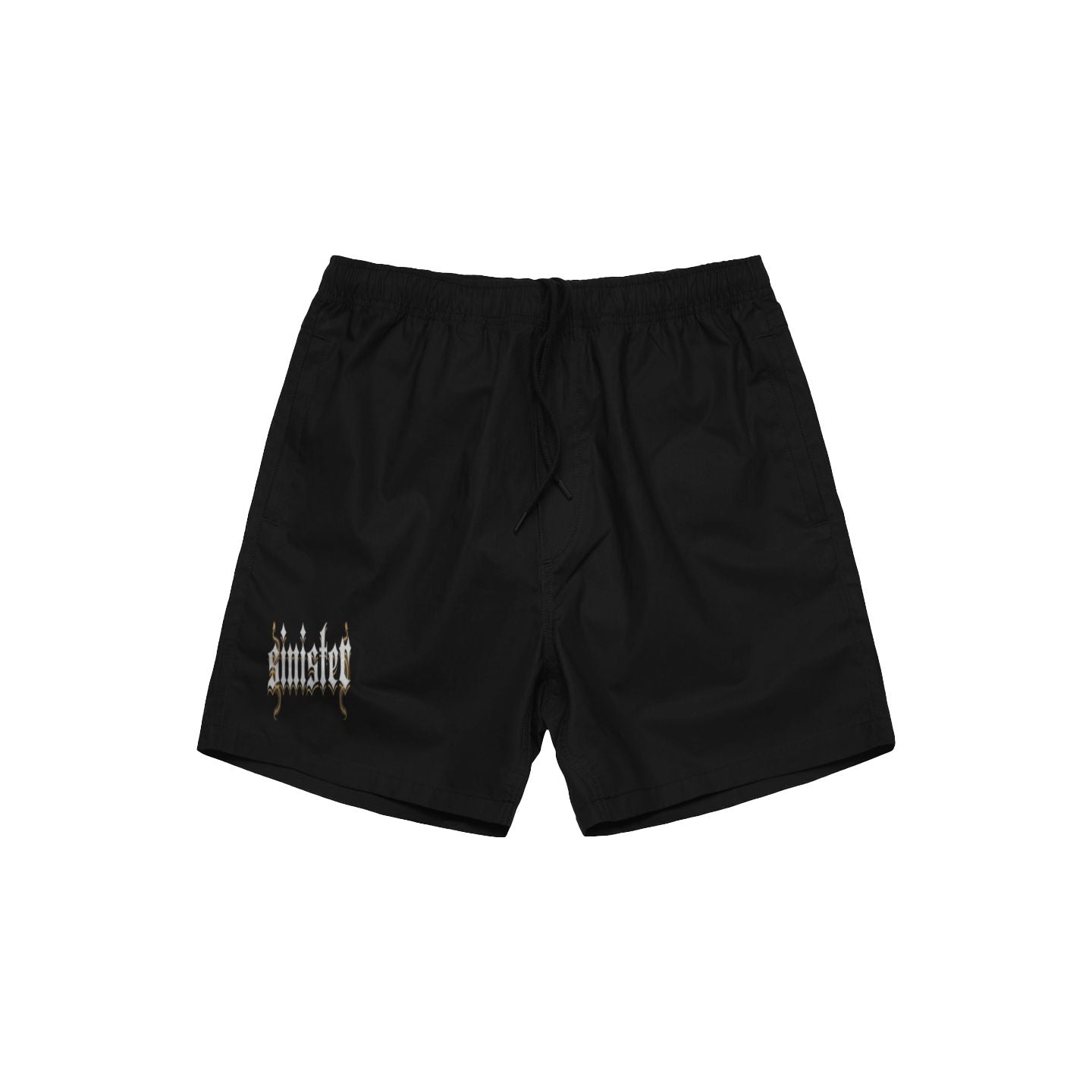 Sinister Black Beach Shorts