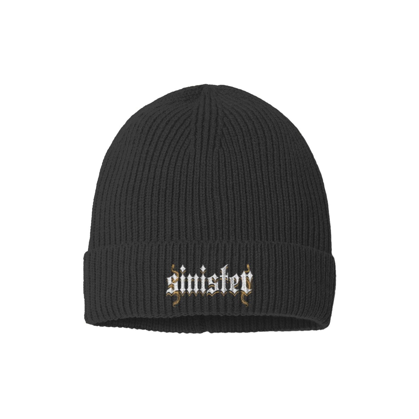 Sinister Sustainable Fine Rib Knit Beanie Colors V1