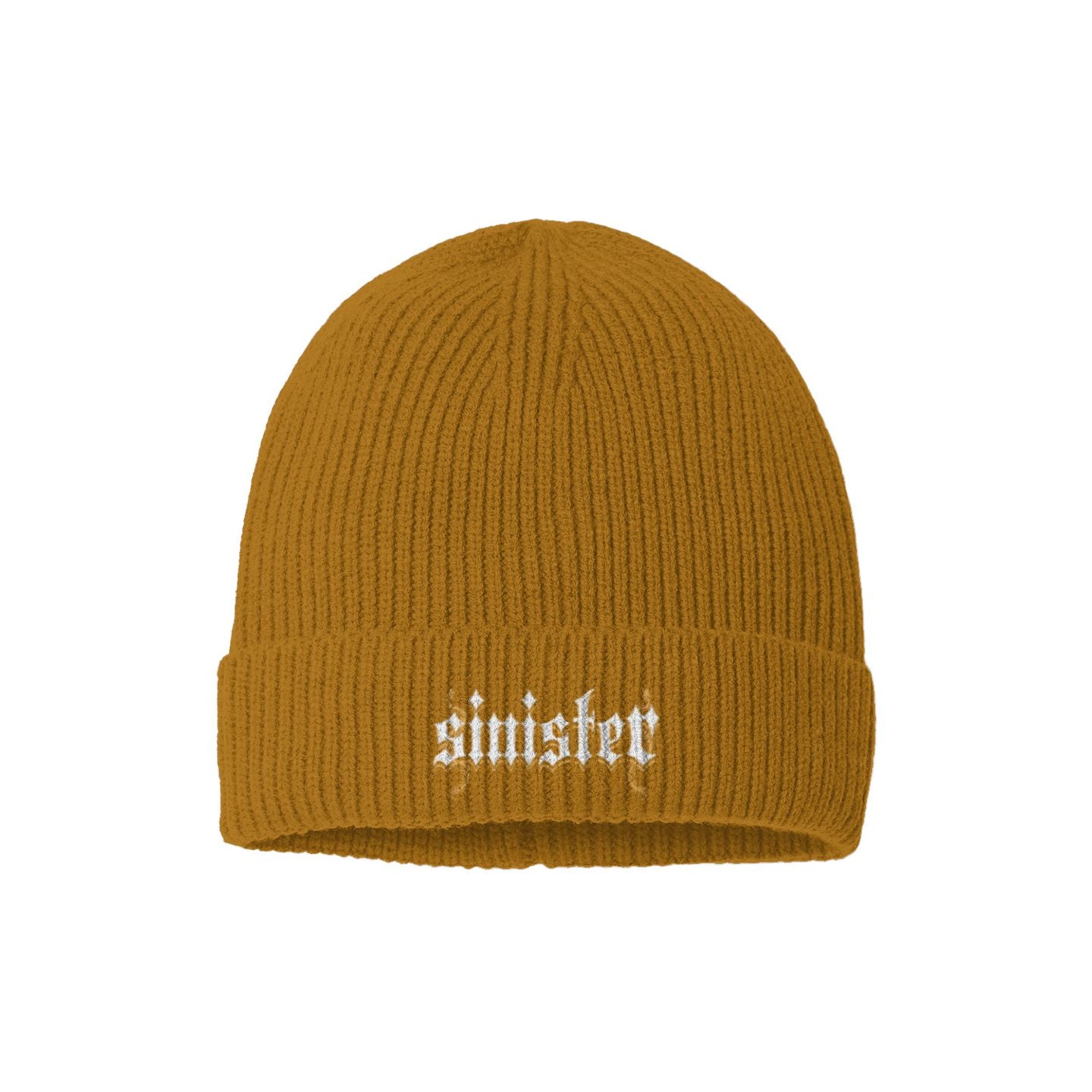 Sinister Sustainable Fine Rib Knit Beanie Colors V3