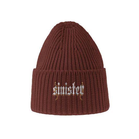 Sinister Sustainable Chunky Rib Knit Beanie Colors V4
