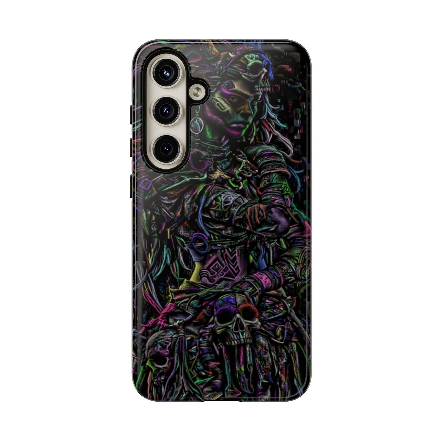 Girl With Skulls Tough Phone Case